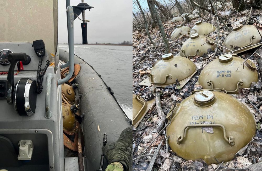 Міни ПДМ-1М, які використовуються росіянами для мінування прибережної зони Херсонської область, осінь 2023 року