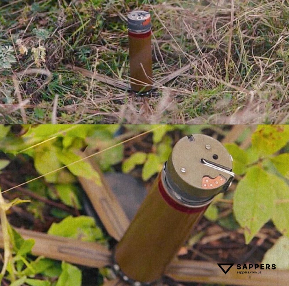 POM-3 “Medalyon” mine emplaced on the ground