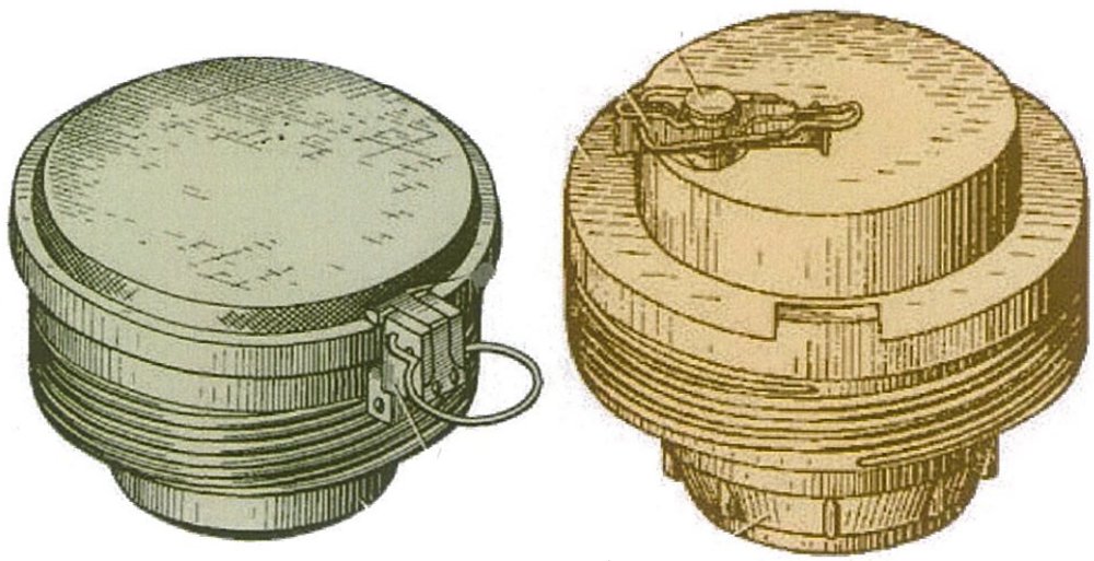 Детонатор МВД-62 здіва та МВП-62M справа