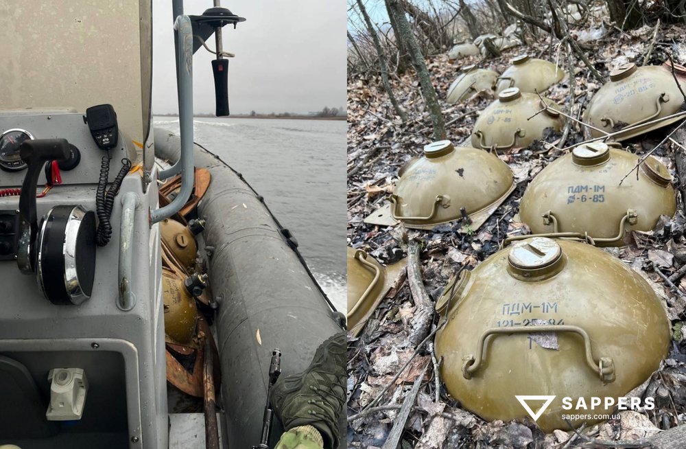 Міни ПДМ-1М, які використовуються росіянами для мінування прибережної зони Херсонської область, осінь 2023 року