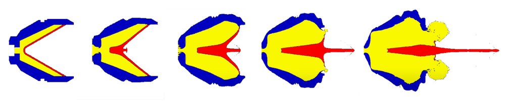 Симуляція формування кумулятивної струї на прикладі конусного облицювання, розкадрування відео з каналу Oilfield Training Center.
