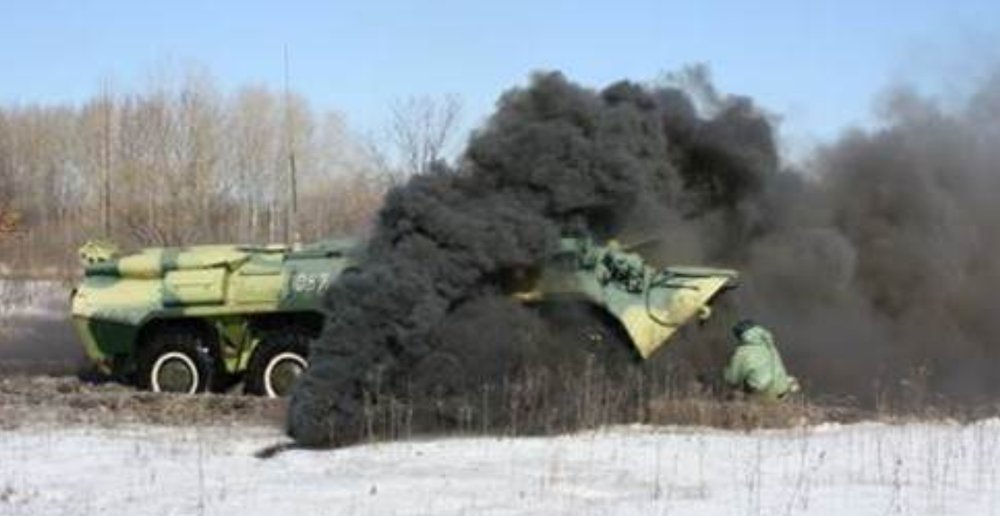 Використання гранати РДГ-2Ч для імітації пошкодженої бойової техніки